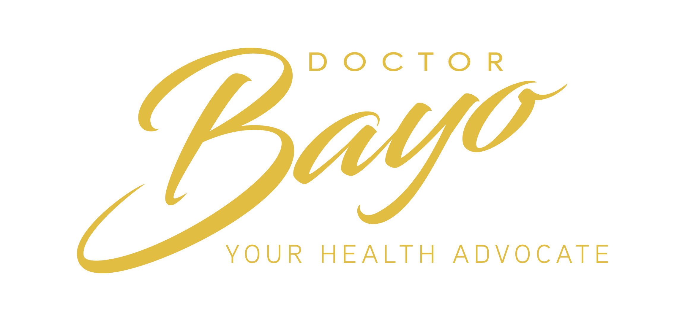 Doctor Bayo Tagline Logo Gold